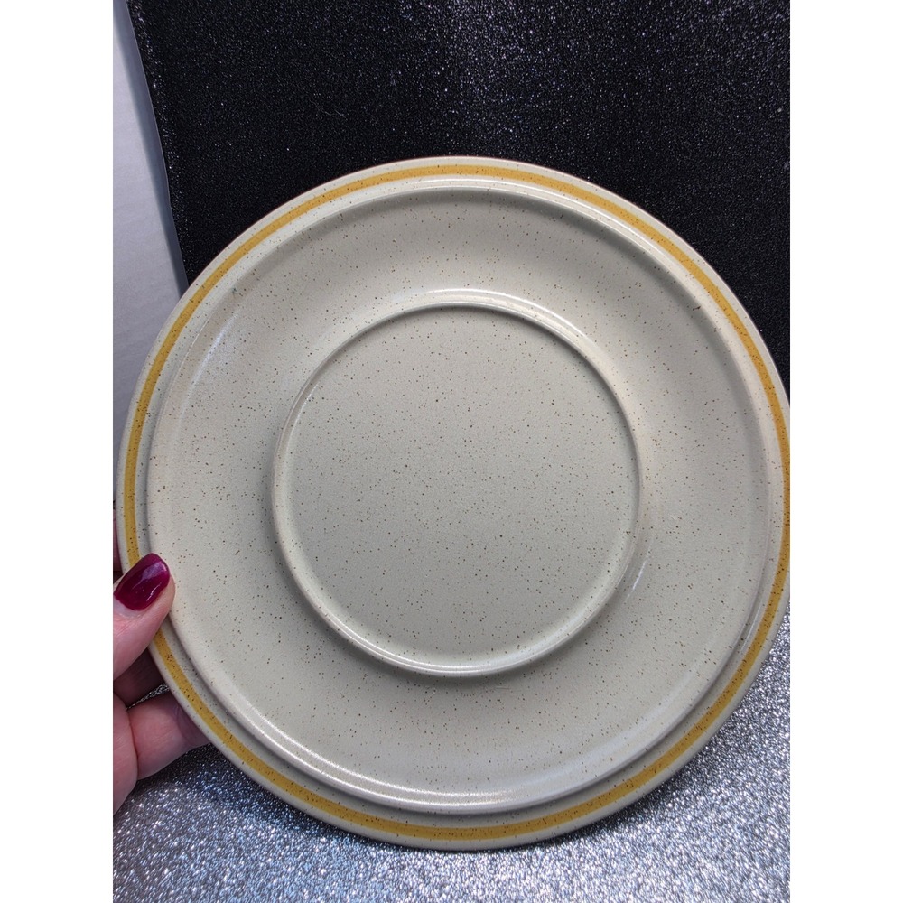 Hearthside Garden Festival Saucer Handpainted Stoneware Japan Yellow Brown 7.5in